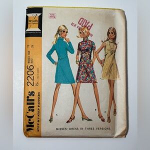 Vintage 60s McCall’s Dress Pattern - used/cut